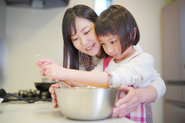 親子でお菓子作り