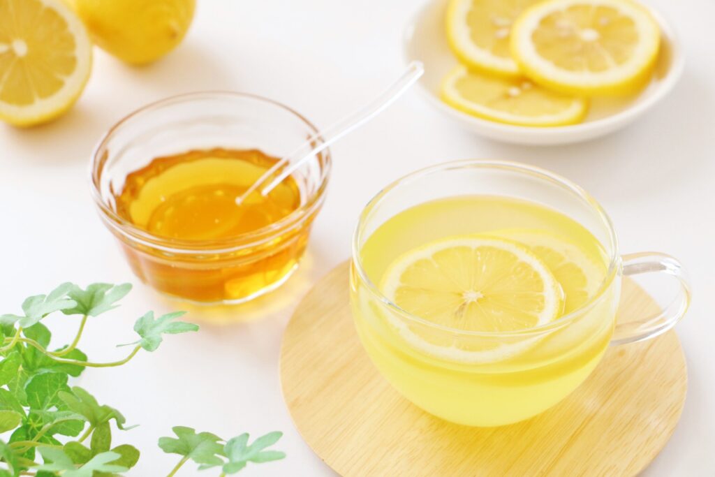 はちみつレモンのドリンク